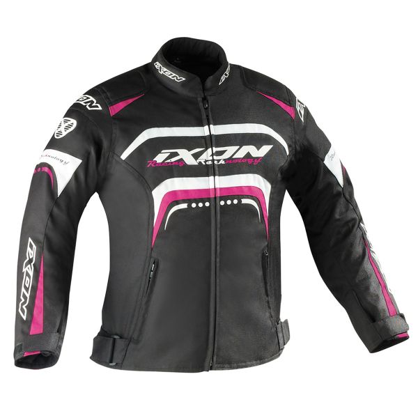 Blouson Moto Ixon Lover Kid Noir Blanc Fuchsia