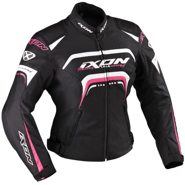 Blouson Moto Ixon Lover Noir Blanc Fushia