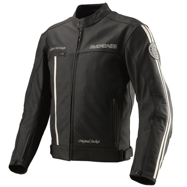 Blouson Moto Bering Nash Noir Beige