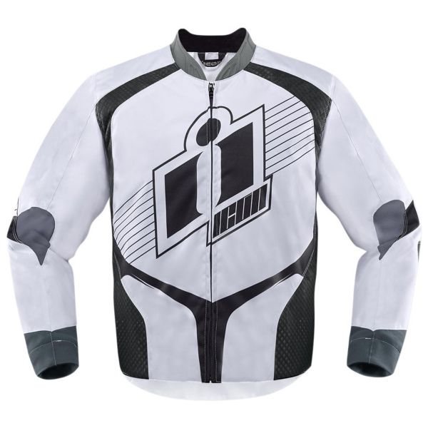 Blouson Moto ICON Overlord D3O White