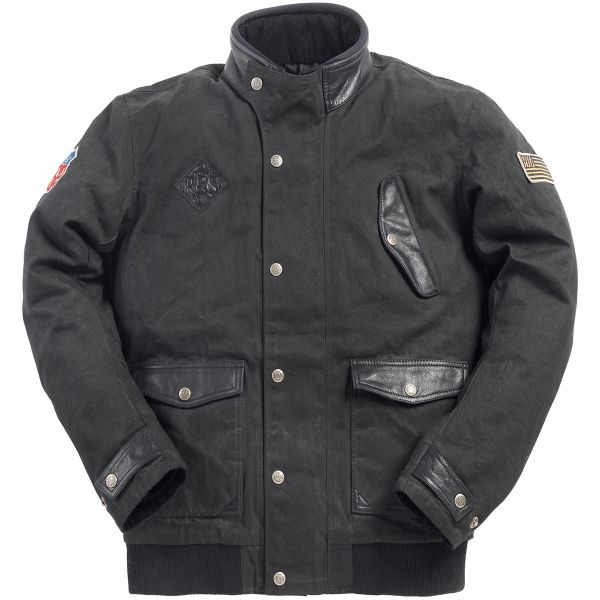 Blouson Moto Ride & Sons Runaway Black Waxed