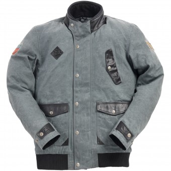 Blouson Moto Ride & Sons Runaway Grey Waxed Blouson Moto Ride & Sons Runaway Grey Waxed