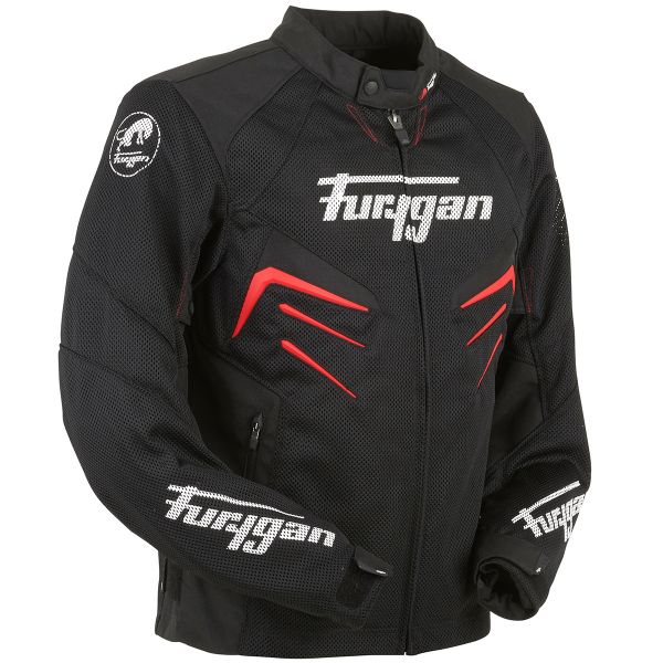Furygan Skull Vented Noir Rouge Blanc