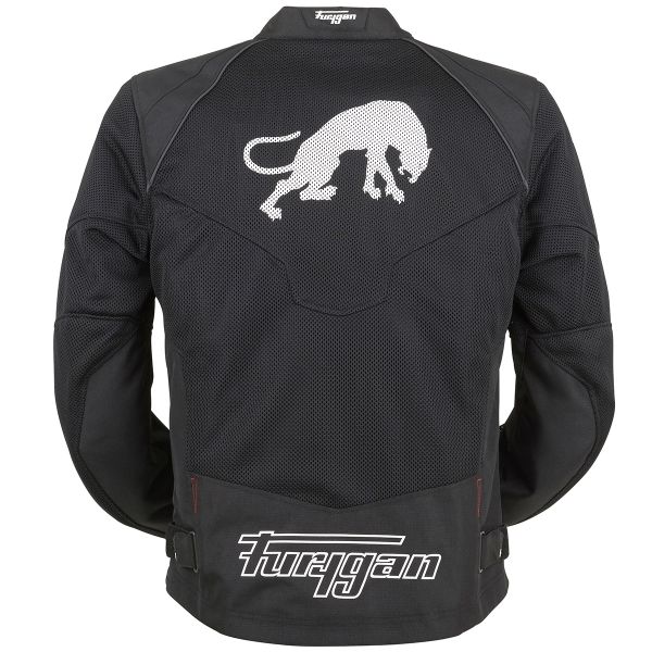 Furygan Skull Vented Noir Rouge Blanc