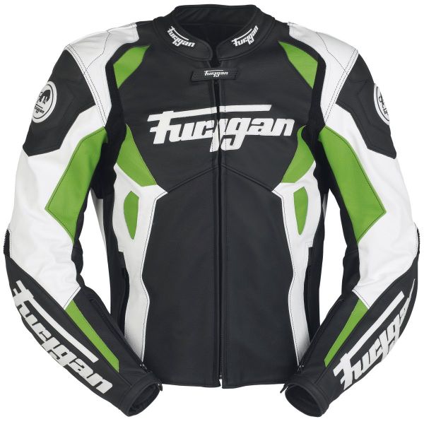 Blouson Moto Furygan Spyder Noir Blanc Vert