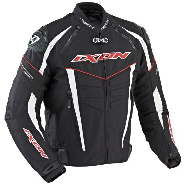 Blouson Moto Ixon Titanium VX Noir Blanc Rouge
