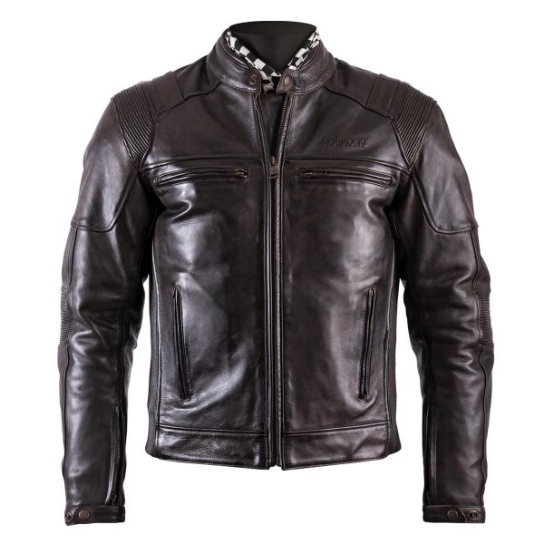 Blouson Moto Helstons Trust Leather Dirty Brown