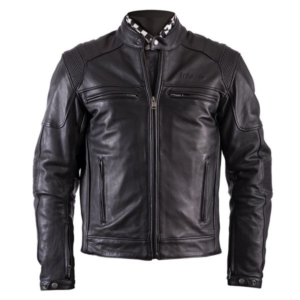 Blouson Moto Helstons Trust Leather Plain Black Blouson Moto Helstons Trust Leather Plain Black