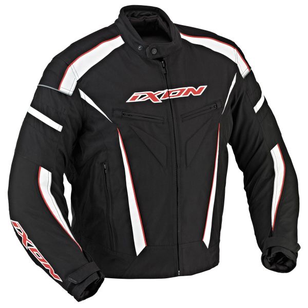 Blouson Moto Ixon Typhon Race Noir Blanc Rouge