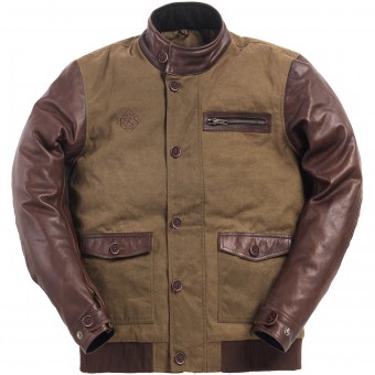Blouson Moto Ride & Sons Varsity Army Brown Blouson Moto Ride & Sons Varsity Army Brown