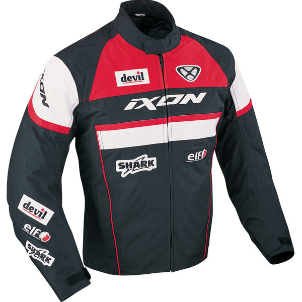 Blouson Moto Ixon Cronos Noir Rouge Blanc