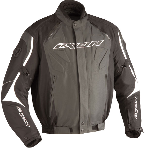 Blouson Moto Ixon Shurikan Race Noir Gris Blanc