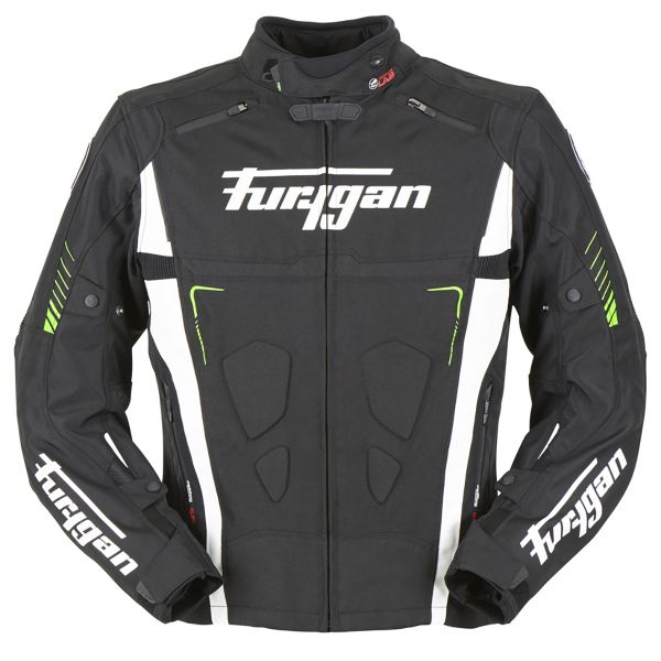 Blouson Moto Furygan Vortex Black White Green