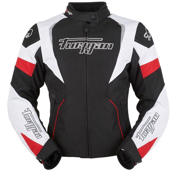 Blouson Moto Furygan Xenia Noir Blanc Rouge
