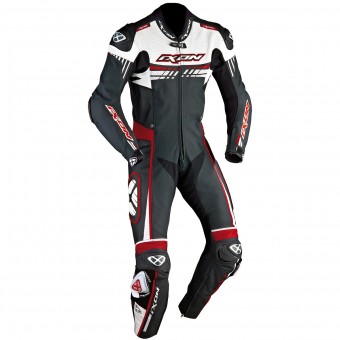 Combinaison Moto Cuir Ixon Mirage Noir Blanc Rouge Vif Combinaison Moto Cuir Ixon Mirage Noir Blanc Rouge Vif