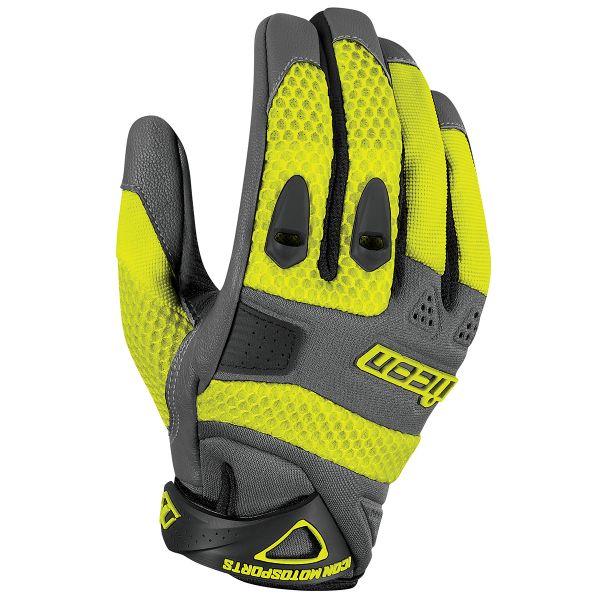 Gants Moto ICON Anthem Hi-Viz Yellow