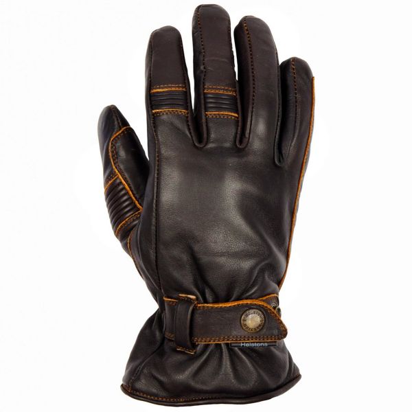 Gants Moto Helstons Boston Cuir Marron