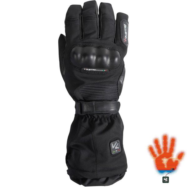 Gants Moto V'Quattro Quantum Chauffant Noir Gants Moto V'Quattro Quantum Chauffant Noir