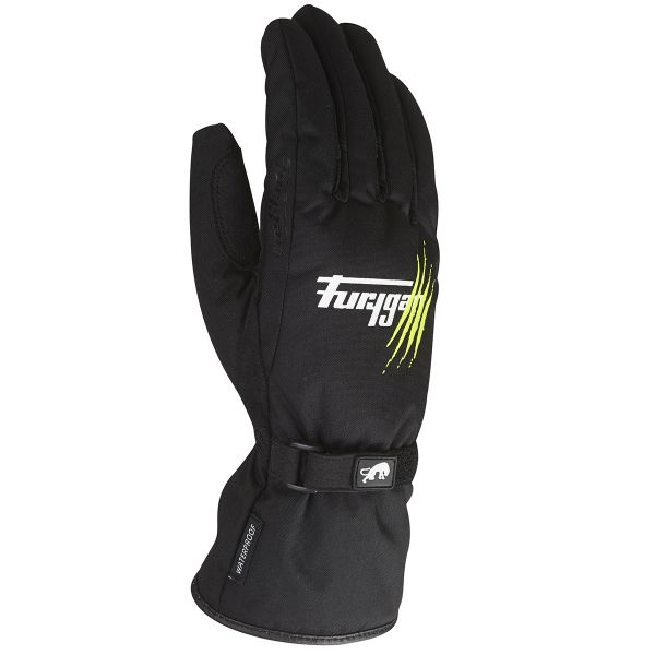 Gants Moto Furygan Raindrop Claw Noir Vert Fluo