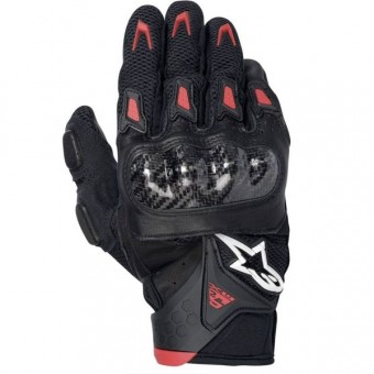 Gants Moto Alpinestars SMX-2 Air Carbon Noir Rouge