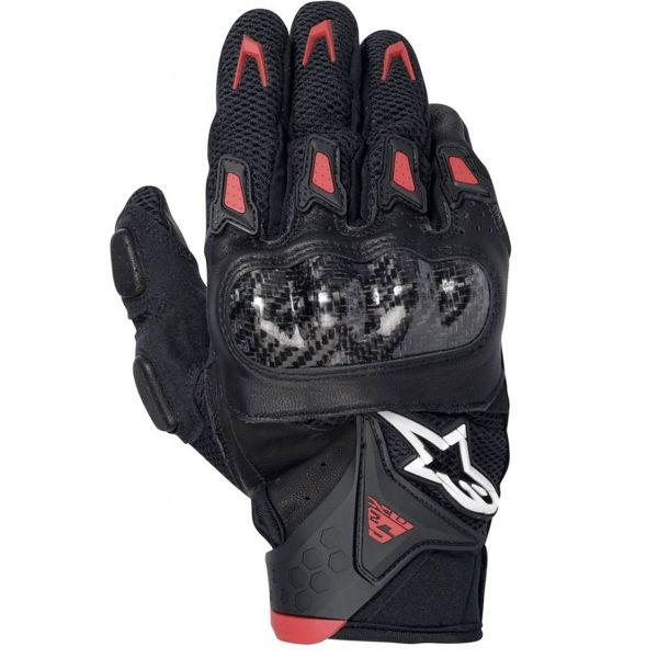 Gants Moto Alpinestars SMX-2 Air Carbon Noir Rouge