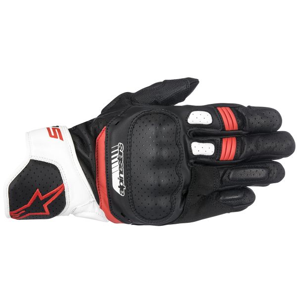 Gants Moto Alpinestars SP-5 Black White Red Gants Moto Alpinestars SP-5 Black White Red