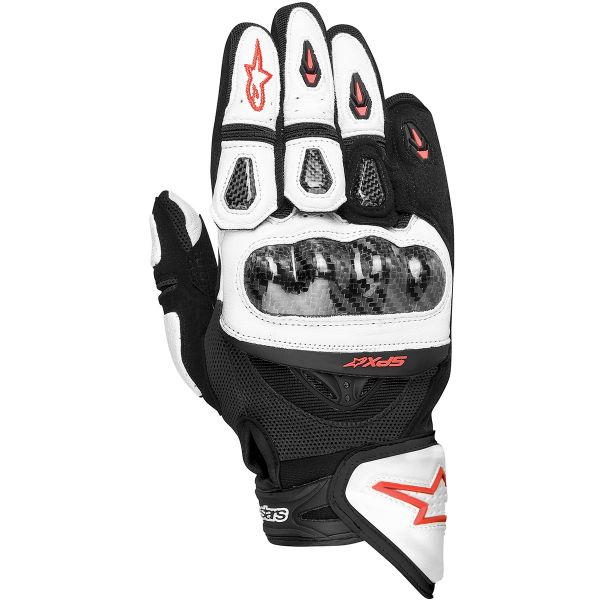 Gants Moto Alpinestars SP-X Blanc Noir Rouge