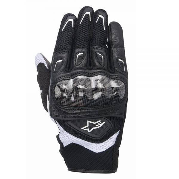 Gants Moto Alpinestars Stella SMX-2 Air Carbon Noir Blanc