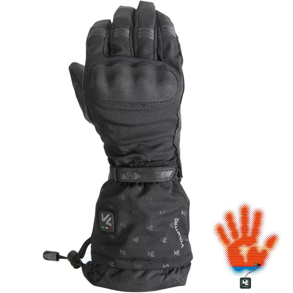 Gants Moto V'Quattro Chiara Chauffant Noir
