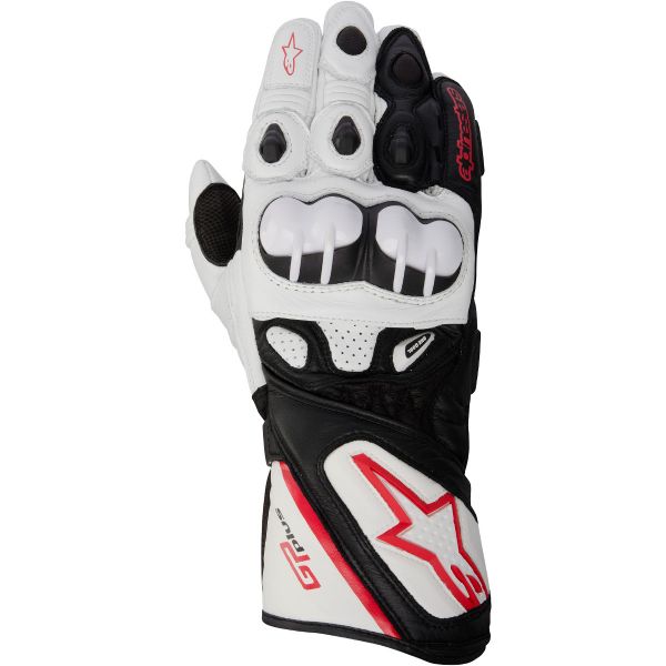 Gants Moto Alpinestars GP Plus Blanc Noir Rouge