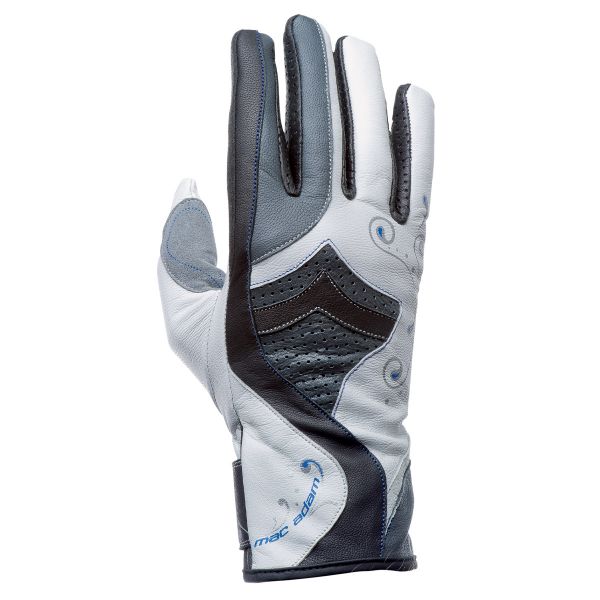 Gants Moto Mac Adam Lagune Blanc