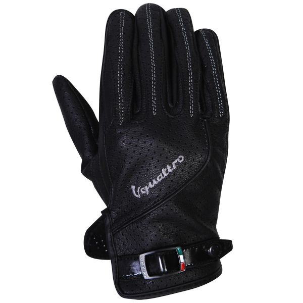 Gants Moto V'Quattro Lila Noir