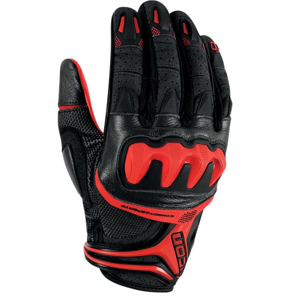Gants Moto ICON Overlord Resistance Red