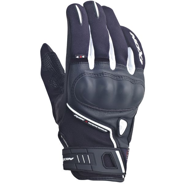 Gants Moto Ixon RS Grip Lady HP Noir Blanc