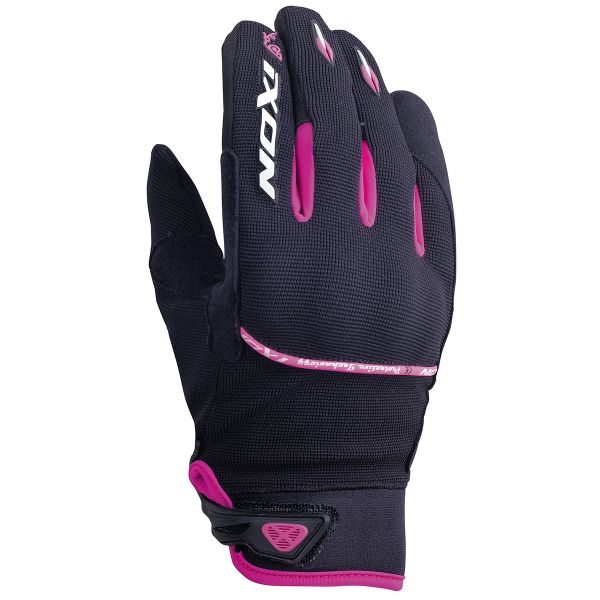 Gants Moto Ixon RS Lift Lady HP Noir Blanc Fushia