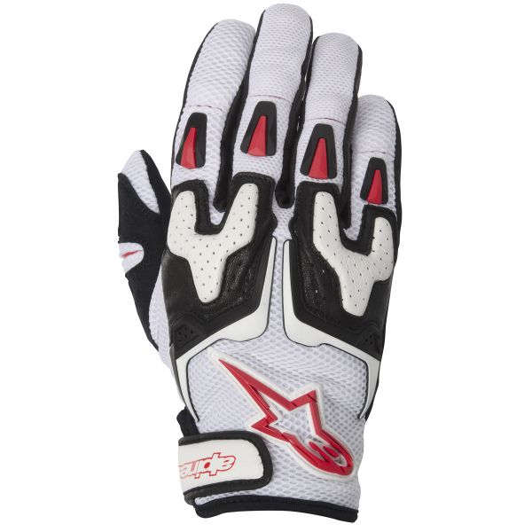 Gants Moto Alpinestars SMX-3 Air Blanc Noir Rouge
