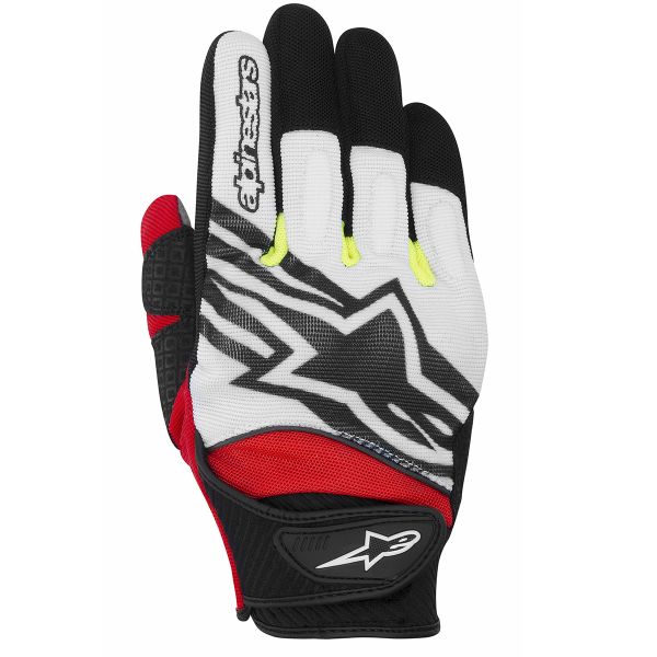 Gants Moto Alpinestars Spartan Blanc Jaune Rouge Gants Moto Alpinestars Spartan Blanc Jaune Rouge