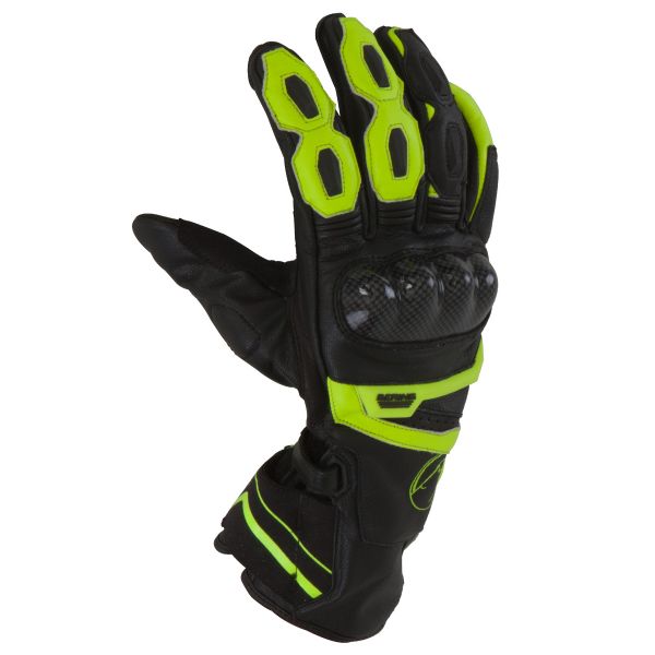 Gants Moto Bering Spitfire Noir Jaune Fluo
