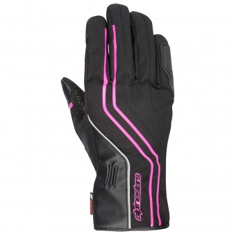 Gants Moto Alpinestars Stella Largo Drystar Black Fuchsia