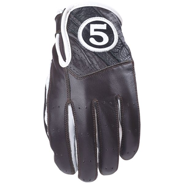 Gants Moto Five Texas Brown White