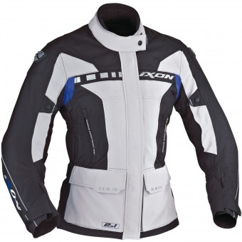 Blouson Moto Ixon Corsica Lady Gris Noir Bleu