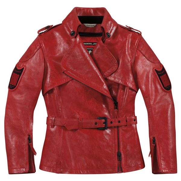 Veste Moto ICON Federal Red