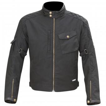 Blouson Moto Merlin Hamstall Wax Cotton Black Blouson Moto Merlin Hamstall Wax Cotton Black