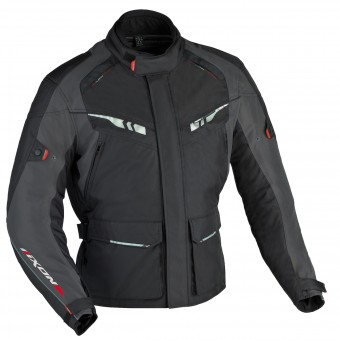 Veste Moto Ixon Indiana HP Noir Gris Rouge