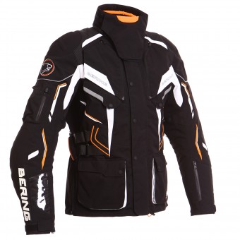 Veste Moto Bering Komodo Noir Blanc Orange