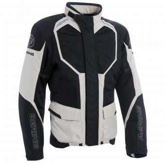 Veste Moto Bering Rokka Noir Beige