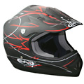 Casque Casque moto GPA Ventilo Sniper Noir mat - Rouge