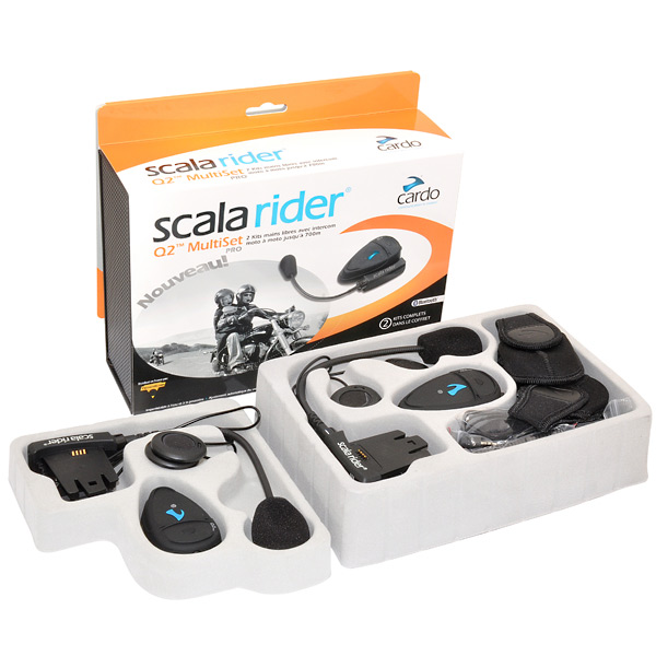 Kit bluetooth et intercoms Cardo Scala Rider Q2 Multiset