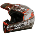 Casque Casque moto Lazer MX6 LTD Chrome orange