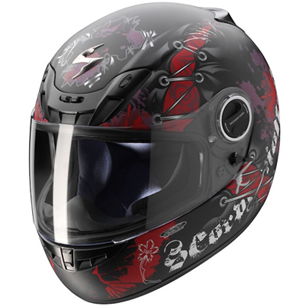 Casque Integral Scorpion EXO 450 Air Scarhead Noir Rouge Mat